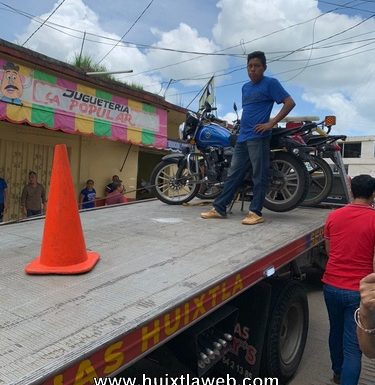 Operativo contra motociclistas que no respetan la vialidad en Huixtla