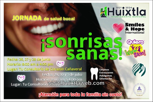 En Huixtla, jornada de salud bucal «Sonrisas Sanas»